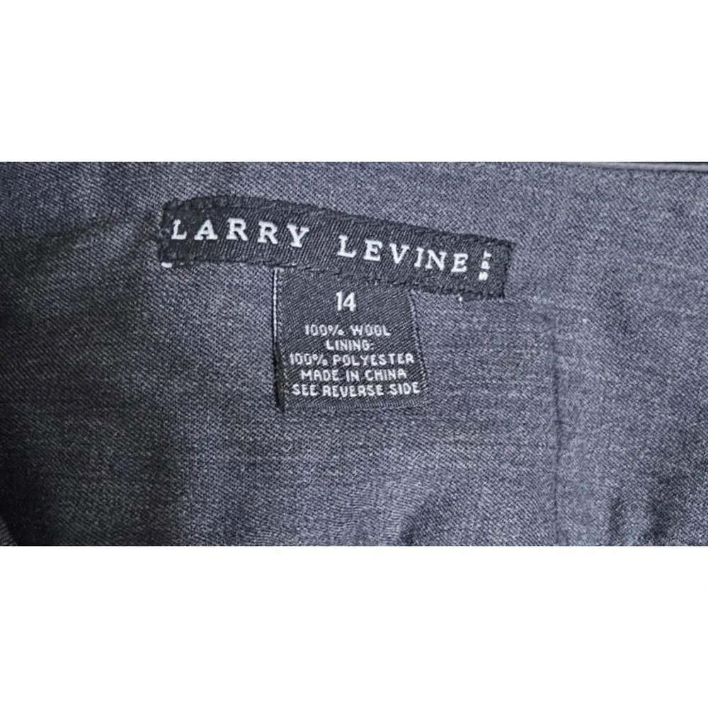 Larry Levine Dark Grey 100% Wool Midi Pencil Skirt Size 14 RS4F1L71A NWT